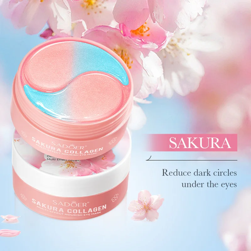 60pcs Sakura Collagen Eye Mask - đánh giá và giá Collagen Under Eye Patches