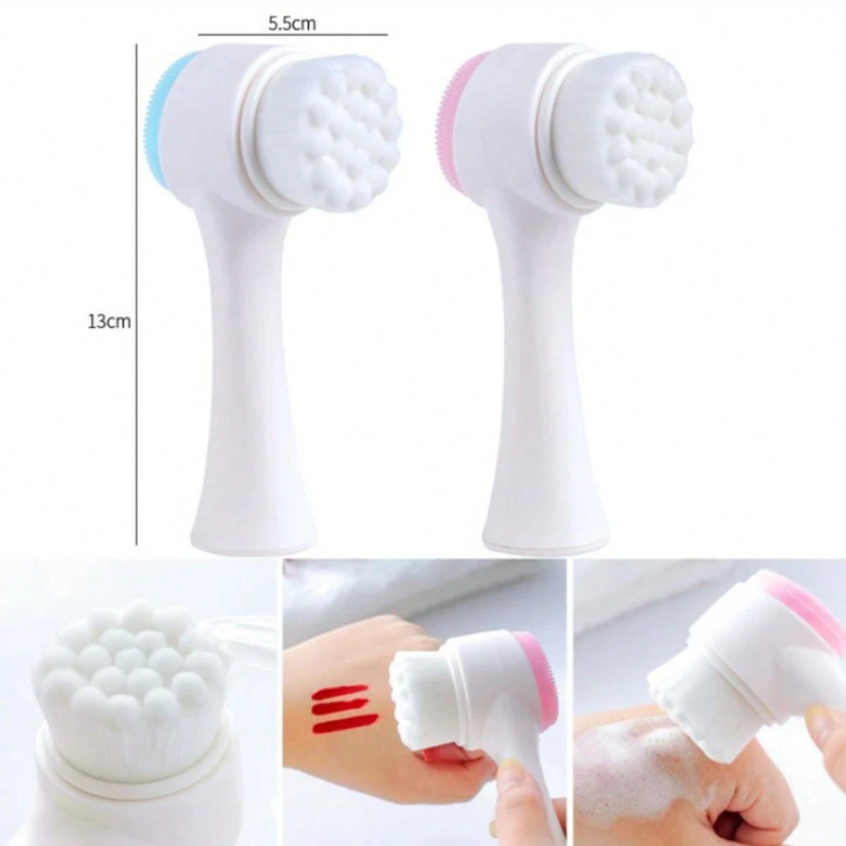 Double Sided Facial Cleanser S - đánh giá và giá Silicone Face Scrubber Electric